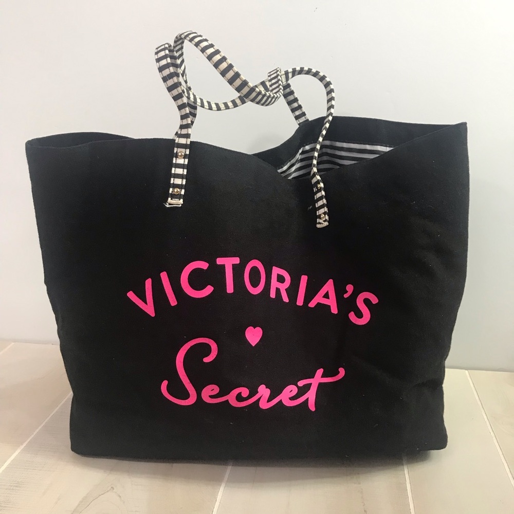 NWOT Victoria’s Secret Striped Tote Beach Bag